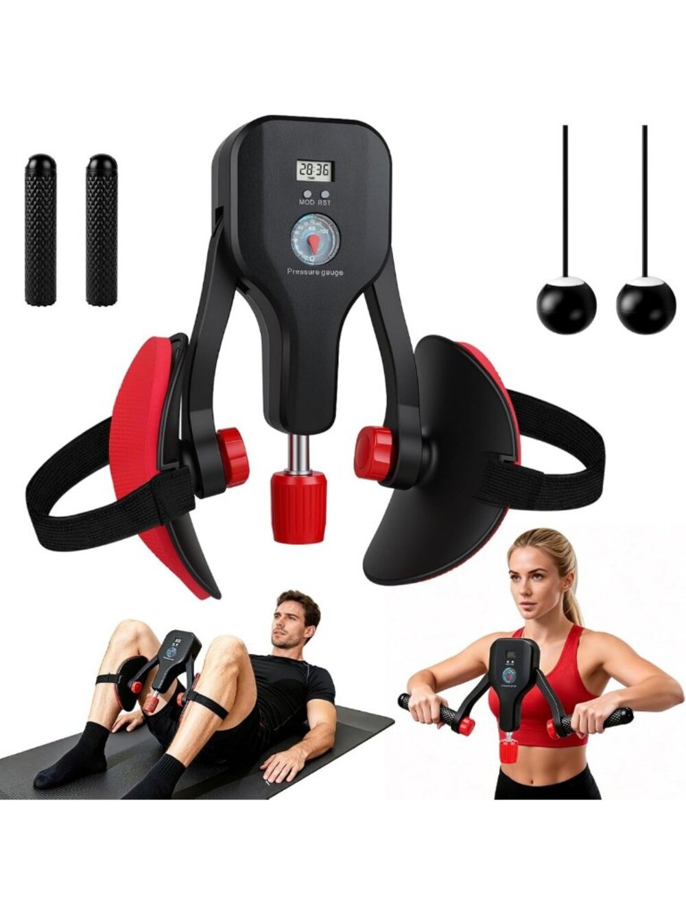 Adjustable Kegel Exercise Device with Wireless Jump Rope & Thigh Trainer - Home